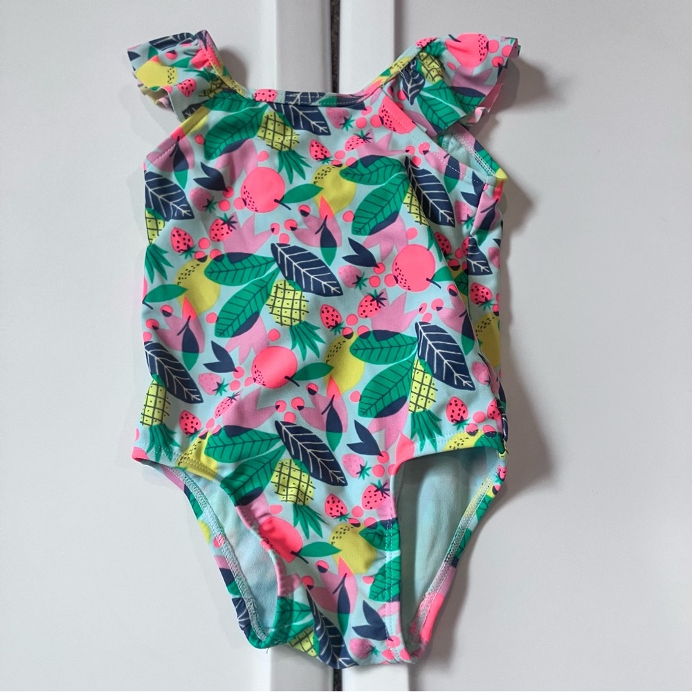 GAP Baby Multicolor Leaf Print Swimsuit 6-12m